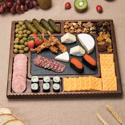 Servez votre fromage avec style avec notre ensemble de couverts en ardoise à double face et en acier inoxydable