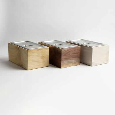 Contenants de cuisine compostables multifonctionnels avec couvercle en acier inoxydable