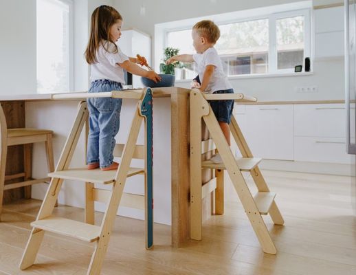 Tabouret d'apprentissage pliable de taille commune ou personnalisé Montessori