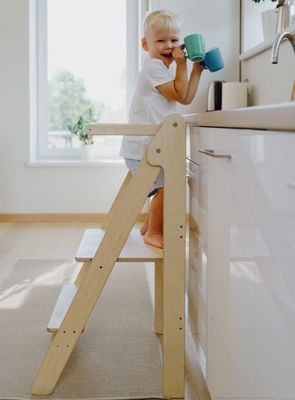 Tabouret d'apprentissage pliable de taille commune ou personnalisé Montessori