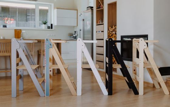 Tabouret d'apprentissage pliable de taille commune ou personnalisé Montessori