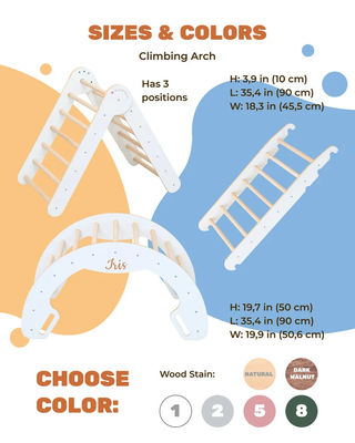 Emballage du courrier Y Salle de jeux Gymnase Grimpeur Arche d'escalade en bois naturel pour les enfants Jouet d'apprentissage