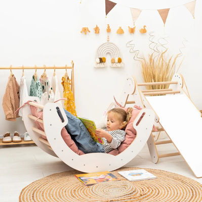 Emballage du courrier Y Salle de jeux Gymnase Grimpeur Arche d'escalade en bois naturel pour les enfants Jouet d'apprentissage