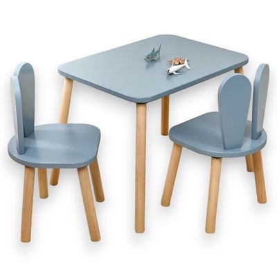 Logo personnalisé Table et chaises en bois pour enfants avec activité Montessori de design moderne