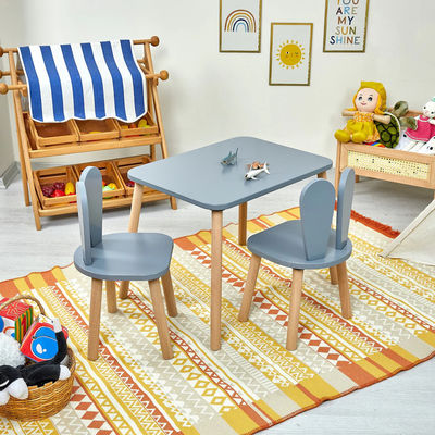 Logo personnalisé Table et chaises en bois pour enfants avec activité Montessori de design moderne