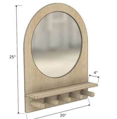 Montessori étagère enfant miroir pour les enfants Entrée et soins personnels dans la salle de bain de l'hôtel