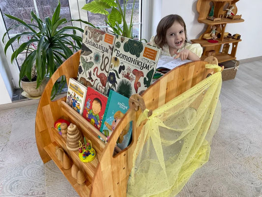 Cadeaux de Noël écosystémique Montessori bibliothèque pour 202406 enfants Chaise de table en bois