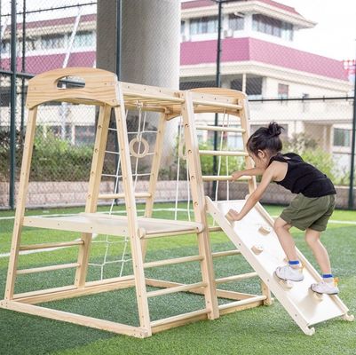 Enfants Gymnastique Cadre d'escalade en bois Escalade Roches Réseau Escalier Tirer vers le haut Bar Tente de jeu intérieure