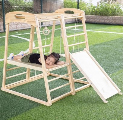 Enfants Gymnastique Cadre d'escalade en bois Escalade Roches Réseau Escalier Tirer vers le haut Bar Tente de jeu intérieure