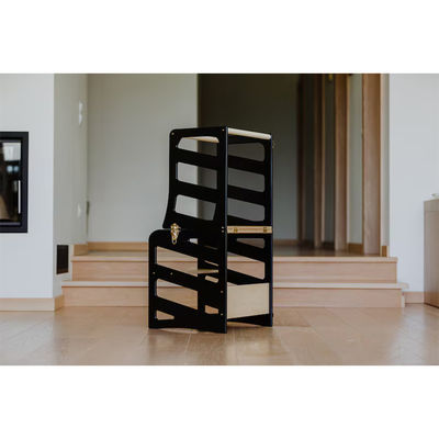 Tour de cuisine pour enfants pliable toute saison Design moderne avec tour d'assistance 3 en 1 et toboggan