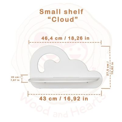 Appareil électroménager pour enfants Aménagement de jouets Décoration de chambre préfabriquée Forme de nuage Petit enfant Étagères flottantes En feu
