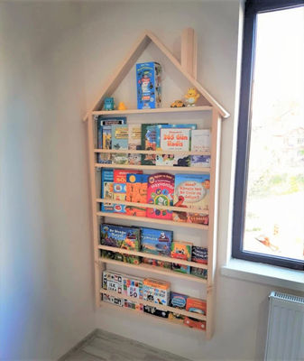 202406 Armoire à livres pour bébés Montessori en bois massif étagère murale taille personnalisée