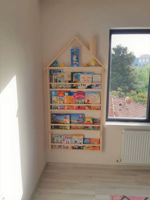 202406 Armoire à livres pour bébés Montessori en bois massif étagère murale taille personnalisée