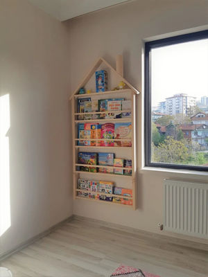 202406 Armoire à livres pour bébés Montessori en bois massif étagère murale taille personnalisée