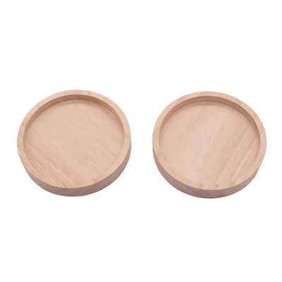 Couleurs personnalisées de la tache de sous-vêtements de bois de hêtre rond durable tapis de boisson pour la protection
