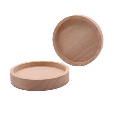 Couleurs personnalisées de la tache de sous-vêtements de bois de hêtre rond durable tapis de boisson pour la protection