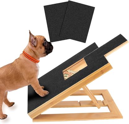 Pad de grattage pour chien/chat avec couvercle amovible et file d'ongle réglable sous différents angles