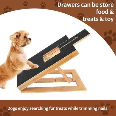 Pad de grattage pour chien/chat avec couvercle amovible et file d'ongle réglable sous différents angles