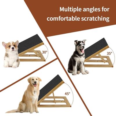 Pad de grattage pour chien/chat avec couvercle amovible et file d'ongle réglable sous différents angles