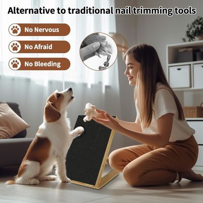 Pad de grattage pour chien/chat avec couvercle amovible et file d'ongle réglable sous différents angles