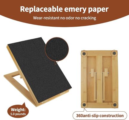 Pad de grattage pour chien/chat avec couvercle amovible et file d'ongle réglable sous différents angles