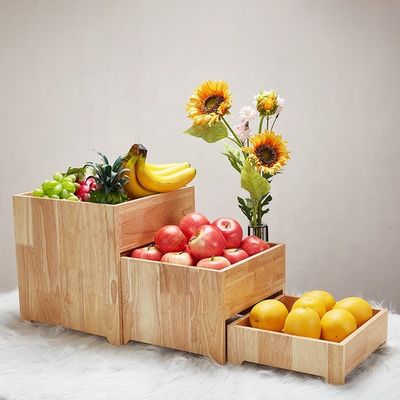 Étagère d'affichage de desserts multifonctionnelle en bois de hêtre massif pour stand de buffet de gâteaux au sushi moderne