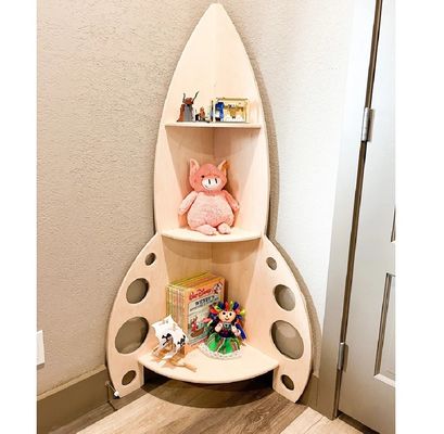 Étagère en bois Impression laser gravure Montessori étagère de jouets pour chambre d'enfant entrepôt