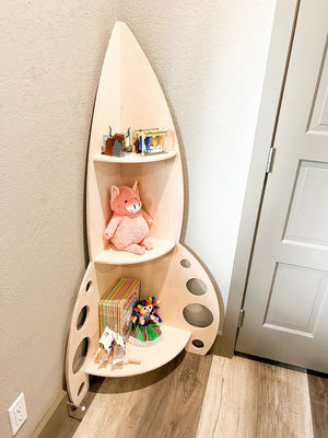 Étagère en bois Impression laser gravure Montessori étagère de jouets pour chambre d'enfant entrepôt