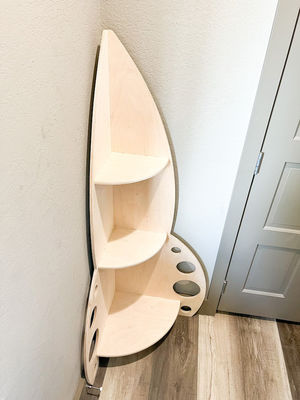 Étagère en bois Impression laser gravure Montessori étagère de jouets pour chambre d'enfant entrepôt