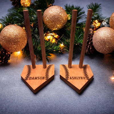 Affichage d'anneaux sportifs en bois de couleur simple pour le championnat de softball et de baseball