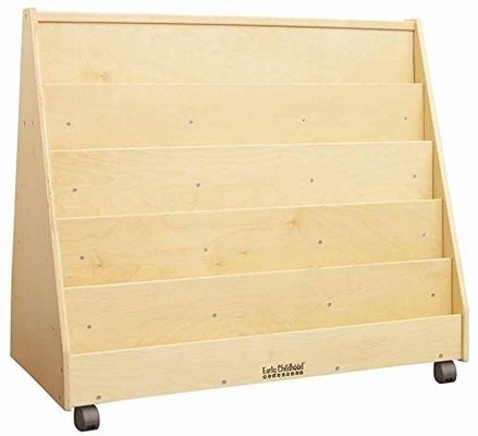 Étagère de classe Armoire de rangement pour enfants avec couleur de tache et affichage de livre mobile double face