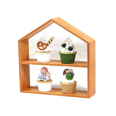 Logo personnalisé Acceptable 3 niveaux Acácia Display de gâteau en bois Stand pour le thé de l' après-midi