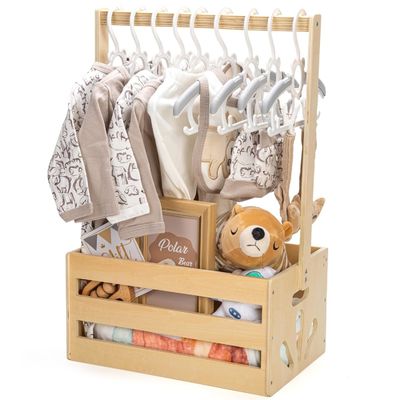Cage de douche pour bébé en bois en stock Fonction de placard Économisez de l'espace Cage de rangement pour bébé