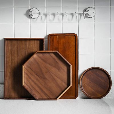 Logo personnalisé Accepté Délicat de style nordique plateau d'artisanat en bois 40,5x18,5x2cm