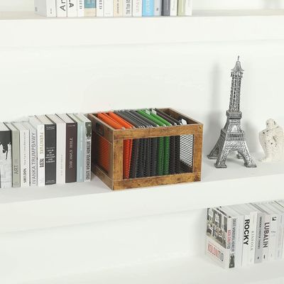 Porteur de disques en bois pour le stockage classique Cube Organiseur de disques de stockage Comme votre demande