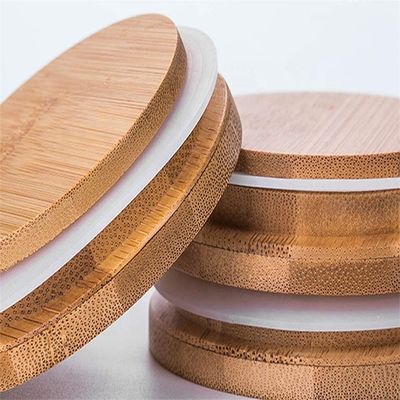 Bouteille en bambou avec couvercle scellé en verre borosilicate épais de qualité alimentaire pour épices de riz et de sucre