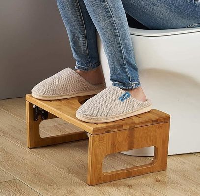 Design en stock Couleur naturelle Tabouret de toilette en bambou 7 pouces