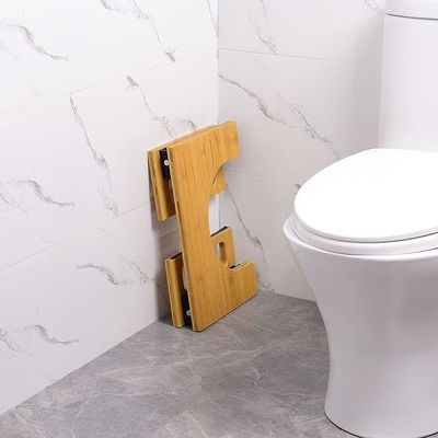 Design en stock Couleur naturelle Tabouret de toilette en bambou 7 pouces