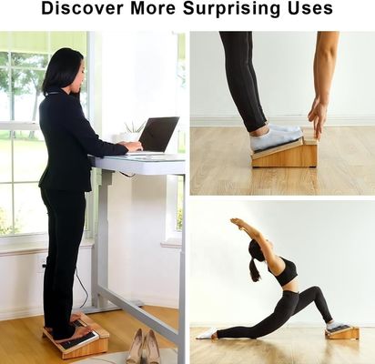 Tabouret d'étape en bois ergonomique pour le soutien de la posture sous le bureau dans les chaises de maison et de bureau