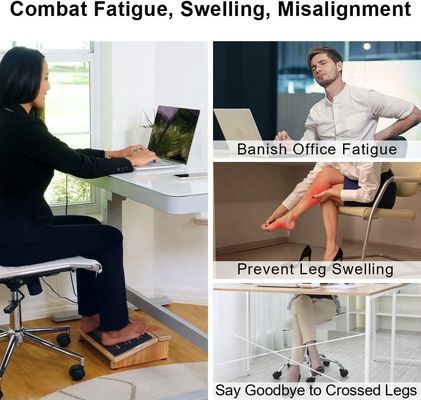 Tabouret d'étape en bois ergonomique pour le soutien de la posture sous le bureau dans les chaises de maison et de bureau