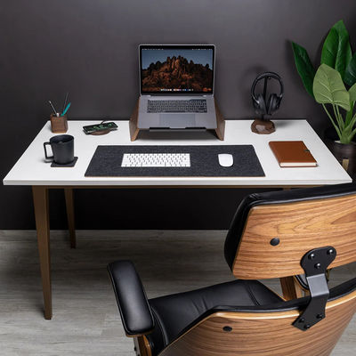 Échantillon gratuit Portable en bois supporteur d'ordinateur à deux niveaux pour moniteur d'ordinateur