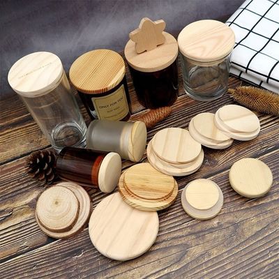 Facile à ouvrir le bout de bocal rond en bois avec couleur de couvercle et logo personnalisé