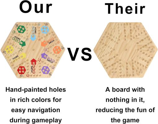 Jeu de société en bois à deux côtés avec logo personnalisé