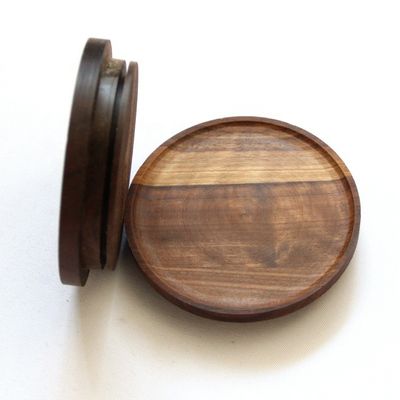 Commande personnalisée Acceptée Cuisine Bonbons Épices Bouteille en verre avec couvercle de noix noire non-déversement