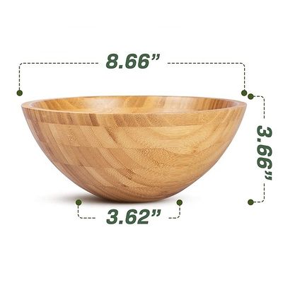Un design minimaliste, une salade en bambou, durable et réutilisable pour une cuisine écologique