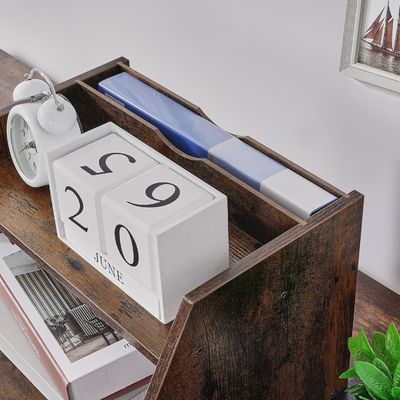 Étagères réglables Étagère d'organisation de fichiers en bois pour économiser de l'espace et l'organisation