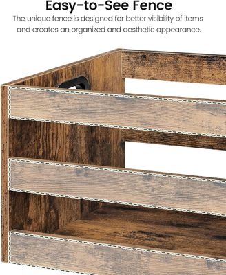 Organiseur de stockage de disques en vinyle de salon avec stockage de fichiers en bois vintage en grande quantité