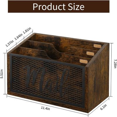 Organiseur de messagerie MDF à double niveau pour bureau bureau personnalisé