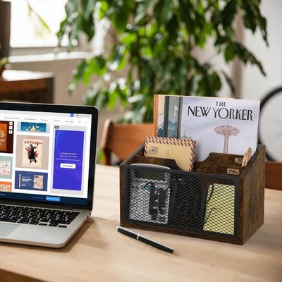 Organiseur de messagerie MDF à double niveau pour bureau bureau personnalisé