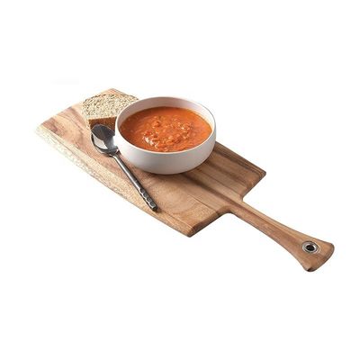 Planche à découper en bois pour la découpe de pain et de fromage portable 8 x 20,5 x 0,5 pouces